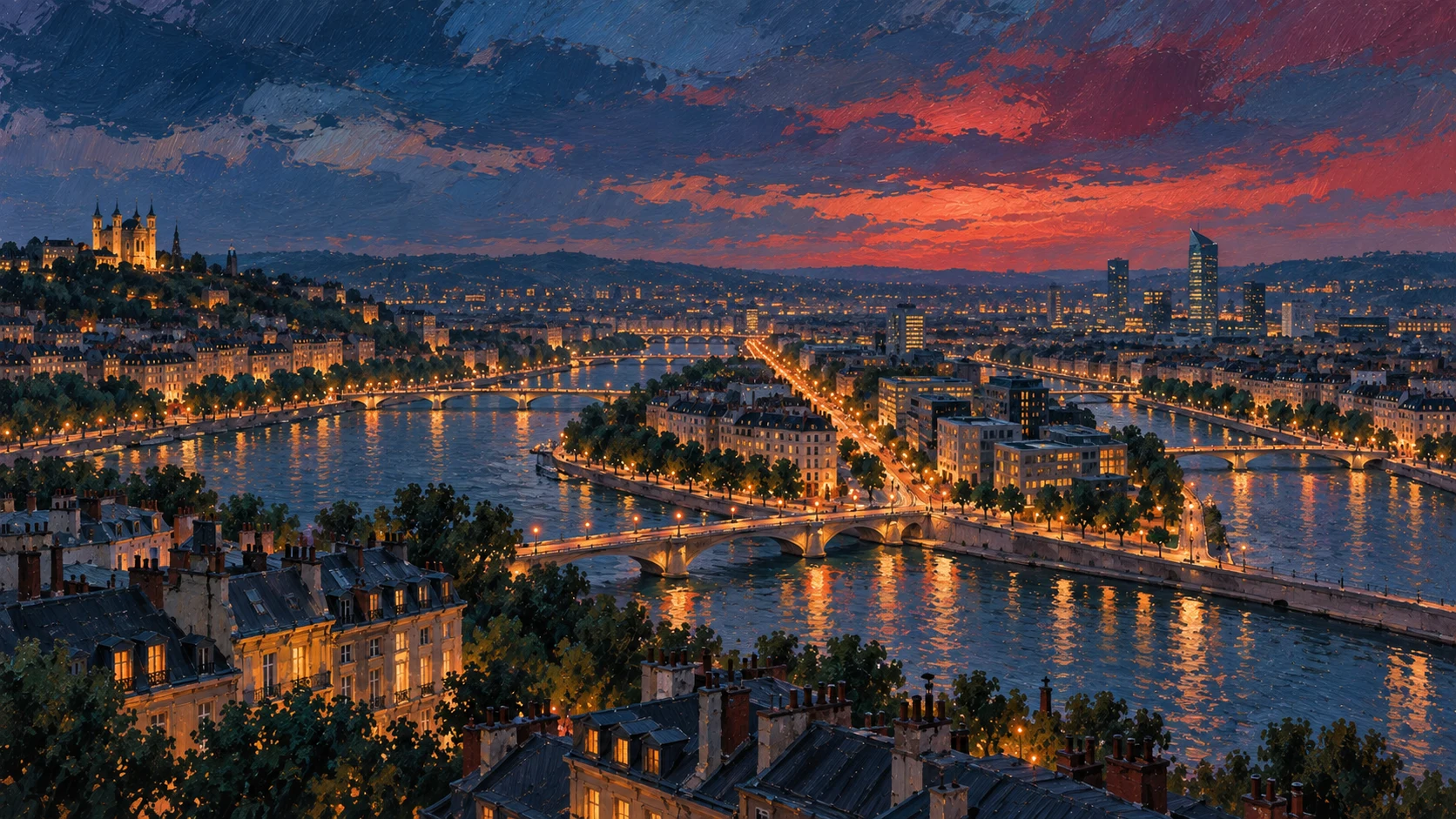Painted French city where several routes converge